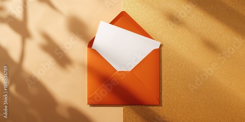 Manila envelope on a gold background used for secure document storage, file organization, and office correspondence