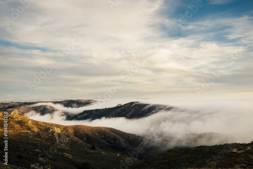 clouds over the mountains