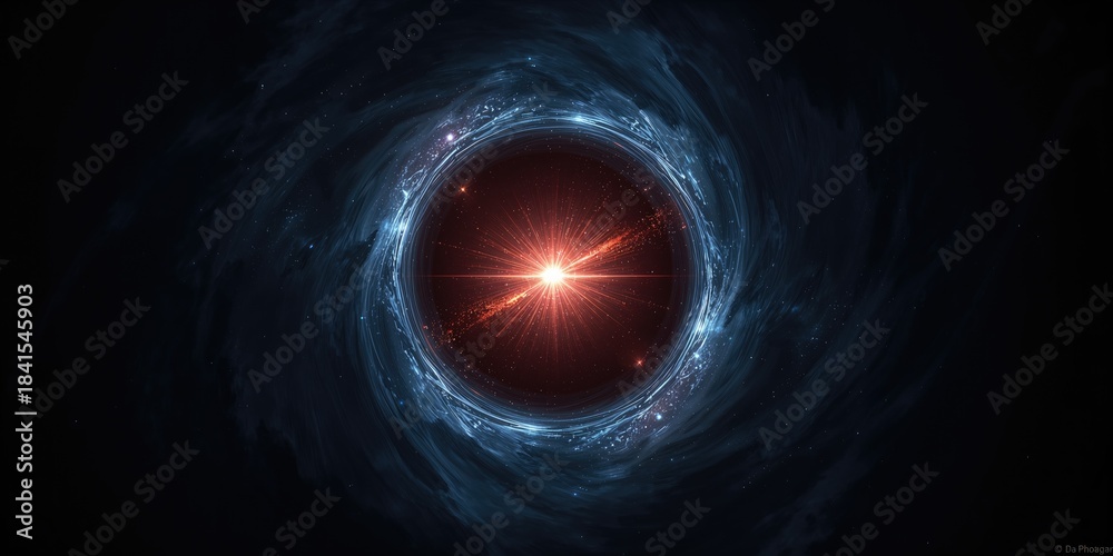 Obraz premium Illuminated spherical energy core in space, gamma ray burst serving as a visual background for digital interfaces