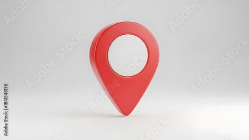 Free Download Red Map Location Pin Icon – 3D GPS Marker for Navigation and Positioning. - GFXLoad