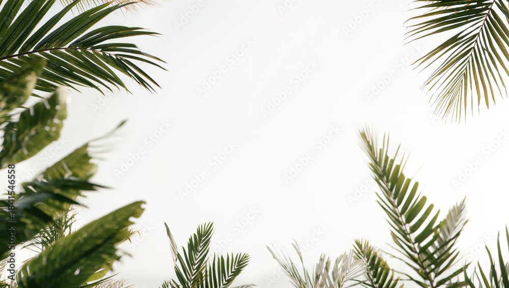 Naklejka premium 3D model of a tropical house isolated on a white background, used for architectural planning and visualization