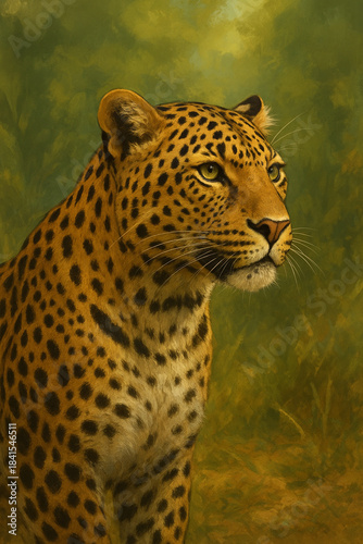 Majestic Cheetah in Golden Light – Digital Painting
