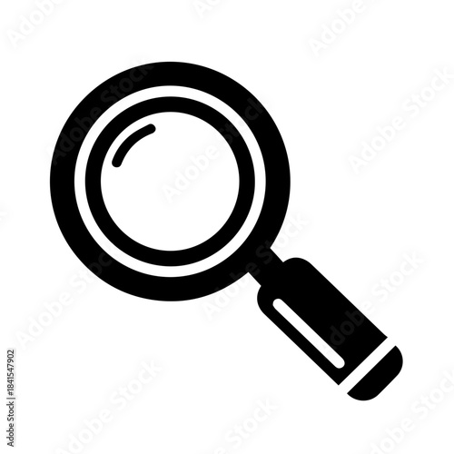 Magnifying Glass: A sleek, classic magnifying glass, a tool for uncovering the unseen, perfect for investigation and detailed inspection.