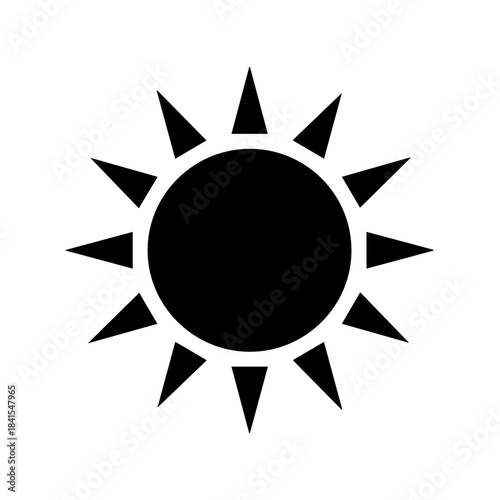 Radiant Solar Icon: A bold and graphic representation of the sun, radiating powerful energy, and embodying warmth and light. 