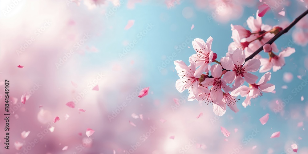 Fototapeta premium Colorful flower-themed abstract background suitable for layout or presentation, floral pattern, seasonal change