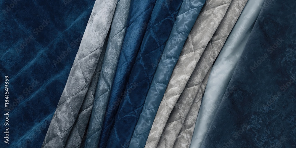 Obraz premium Different fabric colors used for furniture upholstery, background for interior design projects
