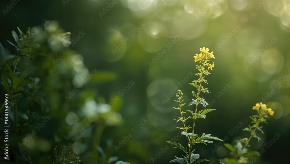 Fototapeta premium Herbal remedies with Chamaesyce hypericifolia for respiratory support, emphasizing traditional medicine applications