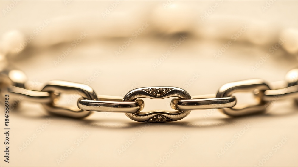 Obraz premium Close Up Chain Link in Soft Focus for Texture.