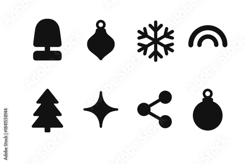 Smart Holiday Icons. Smart holiday ambience. Filled icon set of smart holiday ambience: mood lamp, ornament