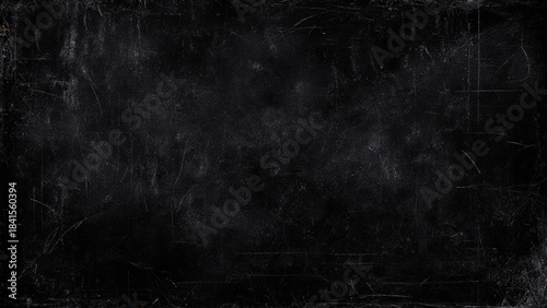 Dark and mysterious black background featuring distressed texture and white scratches Vector, illustration