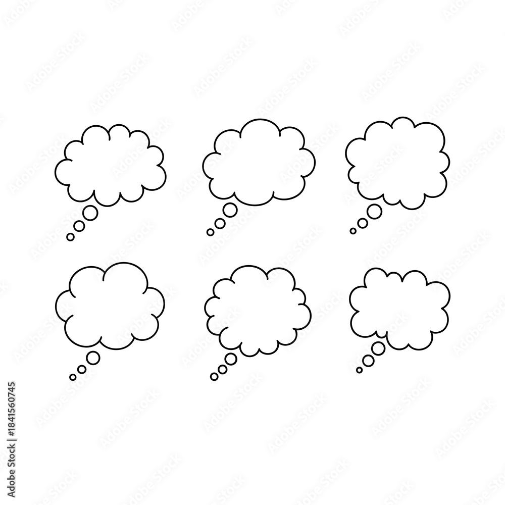 Obraz premium Collection of cartoon speech bubbles
