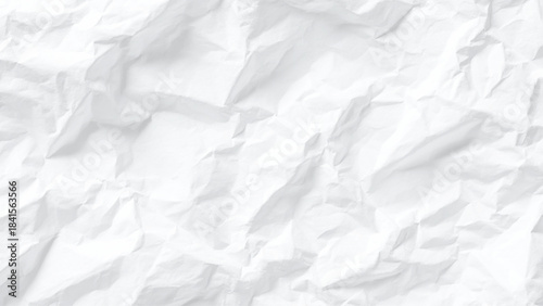 A white sheet of paper with a detailed crumpled texture and creased surface Vector, illustration