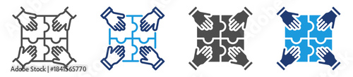 employee engagement  icon set with multiple style