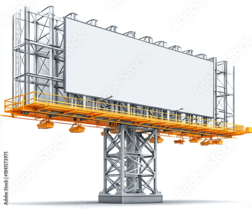 Billboard isolated on white...