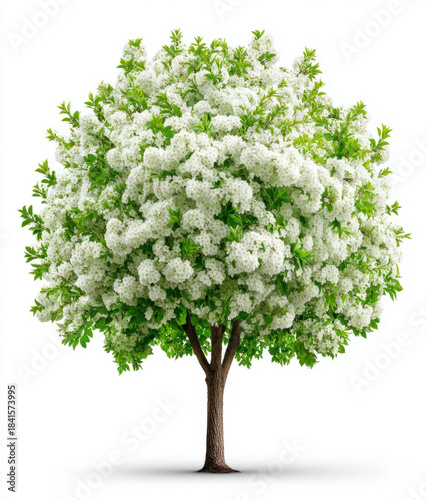 Blossom tree isolated on white