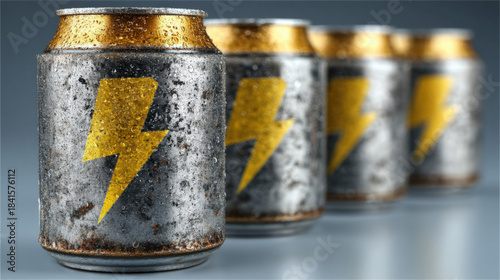Energetic drink can with li...