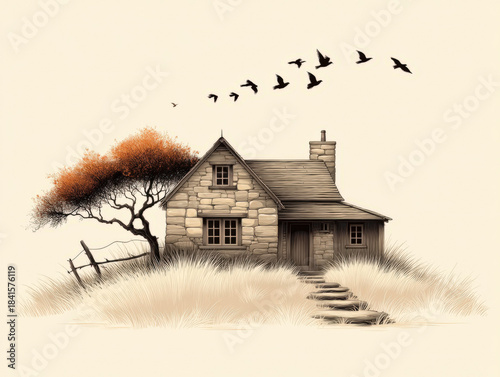 Engraved illustration farm ...