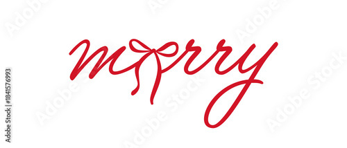 Text Christmas Blessings hand written calligraphy lettering. Coquette handmade vector illustration. Fun brush ink typography for photo overlays, t-shirt print, flyer, poster design