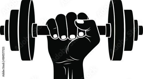 Dumbbell Strength Power Fitness Illustration