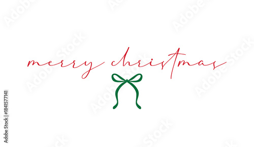 Text Christmas Blessings hand written calligraphy lettering. Coquette handmade vector illustration. Fun brush ink typography for photo overlays, t-shirt print, flyer, poster design