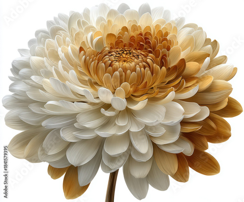 Old flower isolated on white