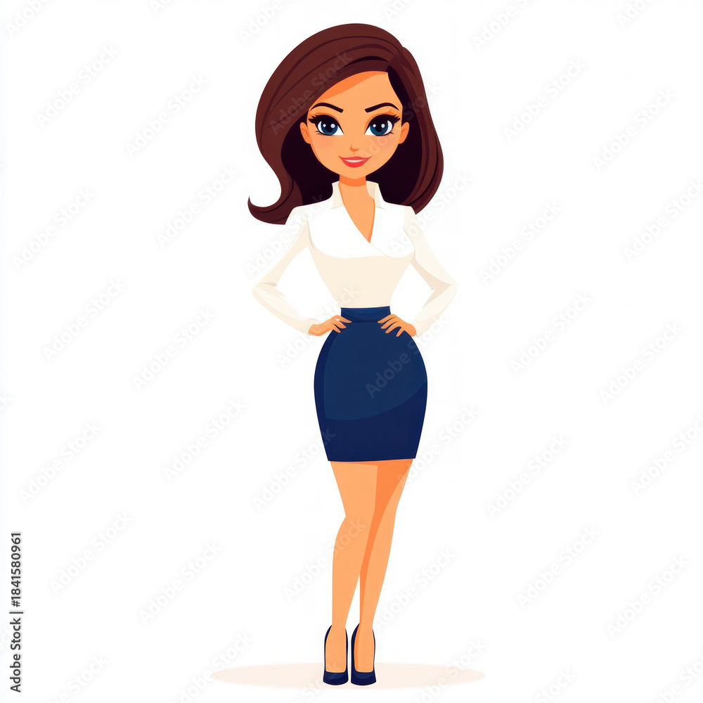 Fototapeta premium Business Woman Isolated Full Body