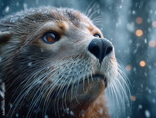 sea lion in the snow