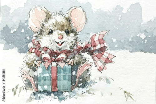 simple Christmas watercolor...
