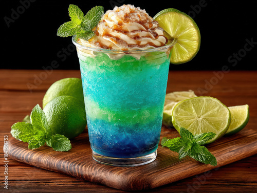 Slush ice drink in a cup