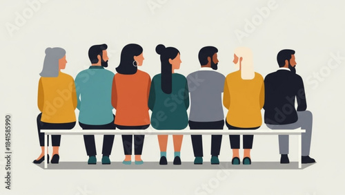 Diverse group of people sitting together