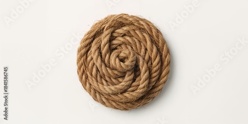 Hemp ropes laid out on a rough surface designed for packaging or display, World Hemp Day