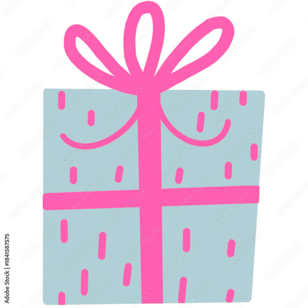 Fototapeta premium pink gift box with ribbon