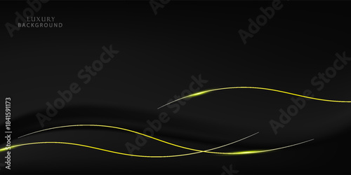 The background with a black or dark black color is luxurious and modern. It has thin and curved lines with a slight gold or gold sparkle that curves around the image, making it stand out and elegant.