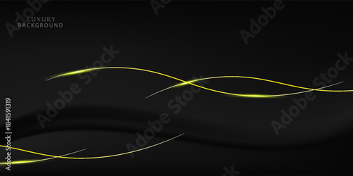 The background with a black or dark black color is luxurious and modern. It has thin and curved lines with a slight gold or gold sparkle that curves around the image, making it stand out and elegant.