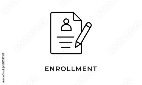 Enrollment Icon Or Logo Isolated Vector Illustration