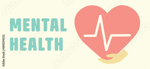 Cardiology, cardiologist, medicine, heartbeat, mental health, care, psychology, mind, therapy, treatment, World Mental Health Day, emotion, wellness, heart, health, doctor, healthy. Shape, vector, ico