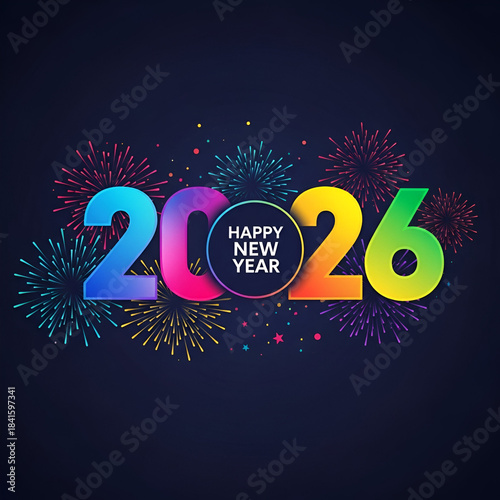 2026 happy new year design