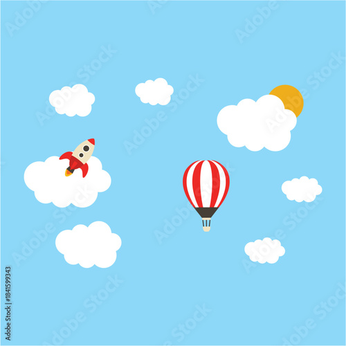 hot air balloon in sky