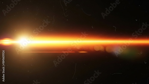 Light flare background with film grain