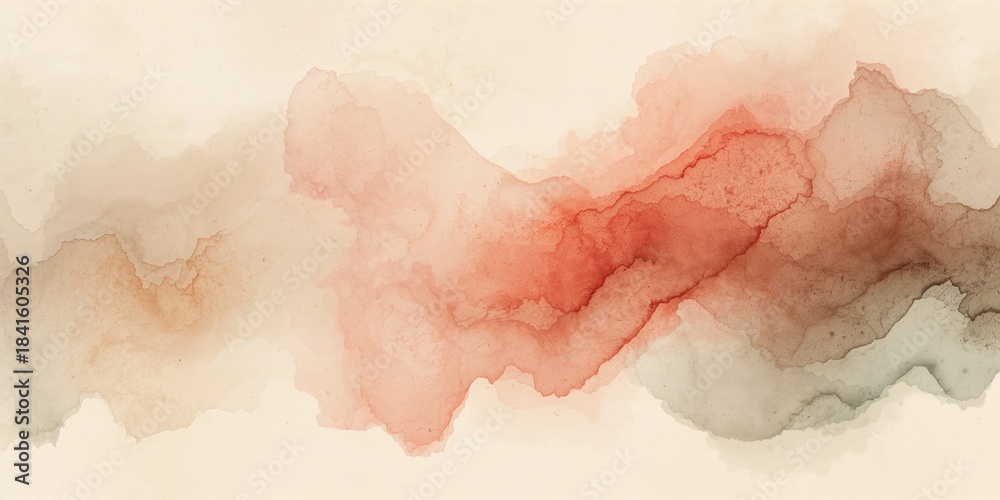 Obraz premium Gradient red brown and green abstract with soft blurred stroke brush as background for text or layout, design element
