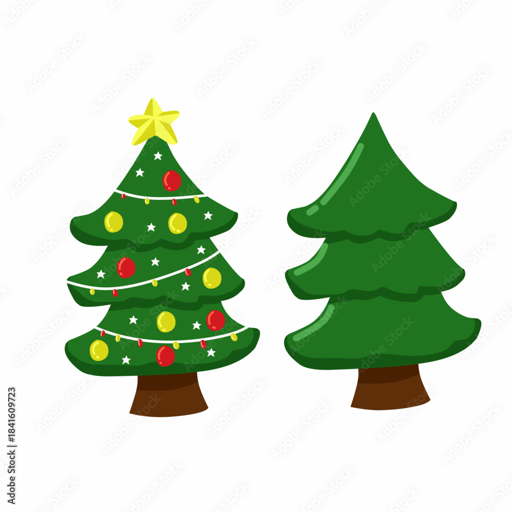 Obraz premium christmas tree vector illustration