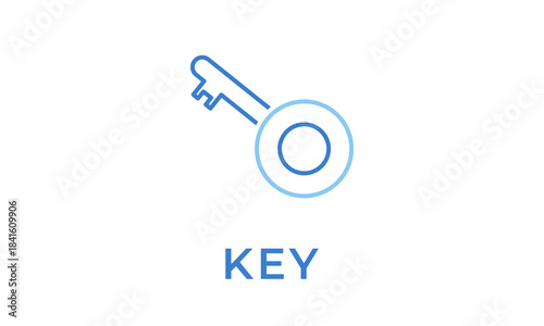 Key Icon Or Logo Isolated Vector Illustration