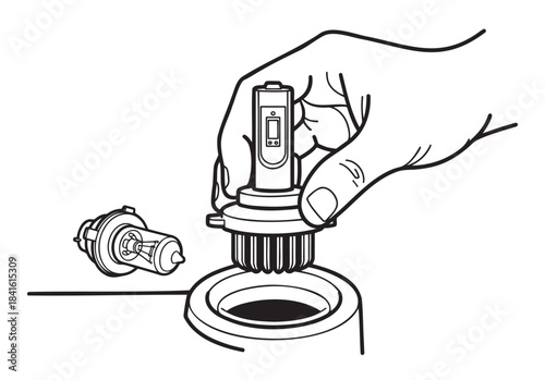 LED headlight conversion installation guide for automotive lighting upgrade