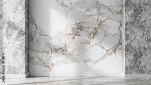 Decorative abstract wall pattern used as a backdrop for interior layout, highlighting visual interest and ambiance