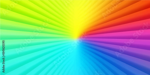 Abstract colorful rainbow background with bright light motion and star flare texture