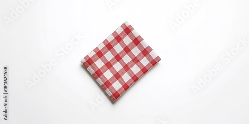 Checkered napkin isolated, ...