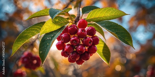 Bunch of mountain ash berri...