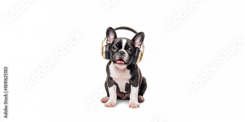 French bulldog puppy with h...