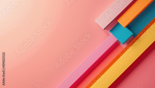 Colorful paper collage with...