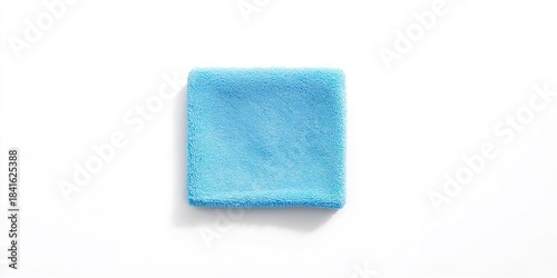 Clean blue microfiber cloth...